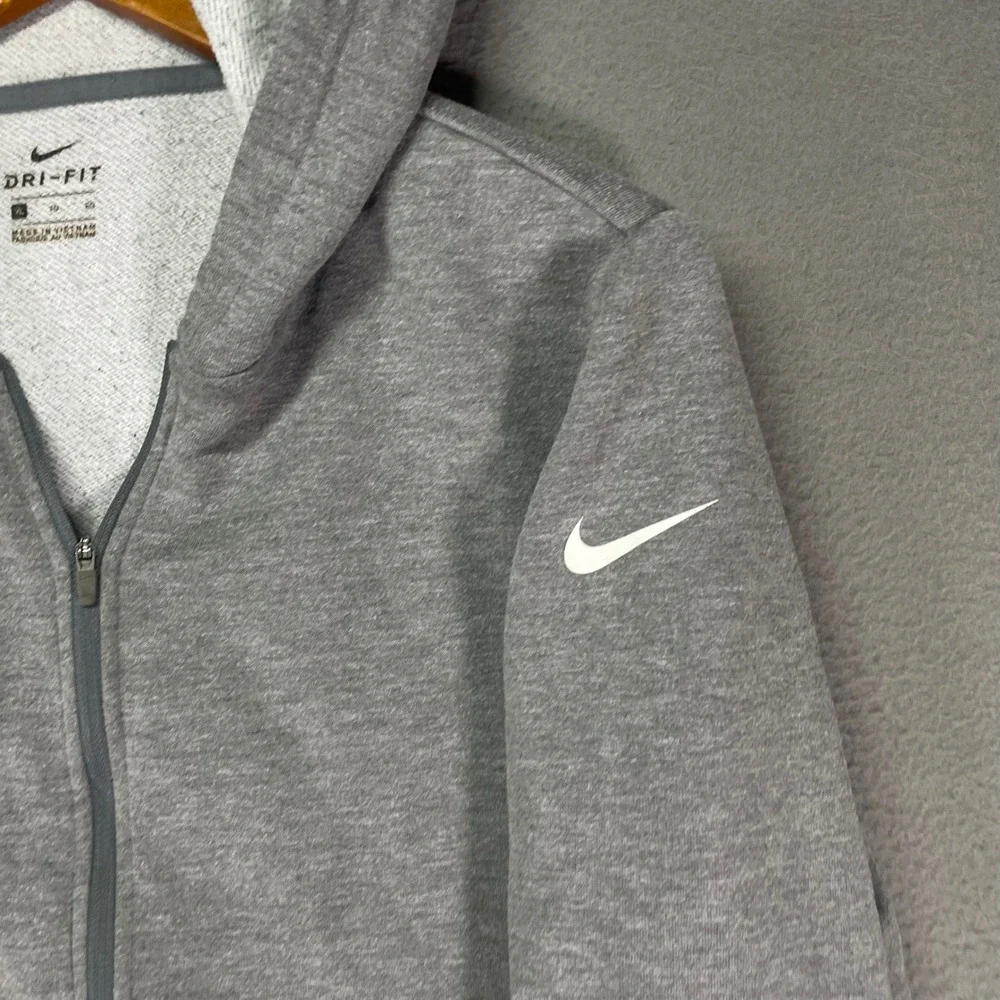Nike Dri-FIT Hoodie Women's XL Gray Lightweight Athletic Sweatshirt 889249